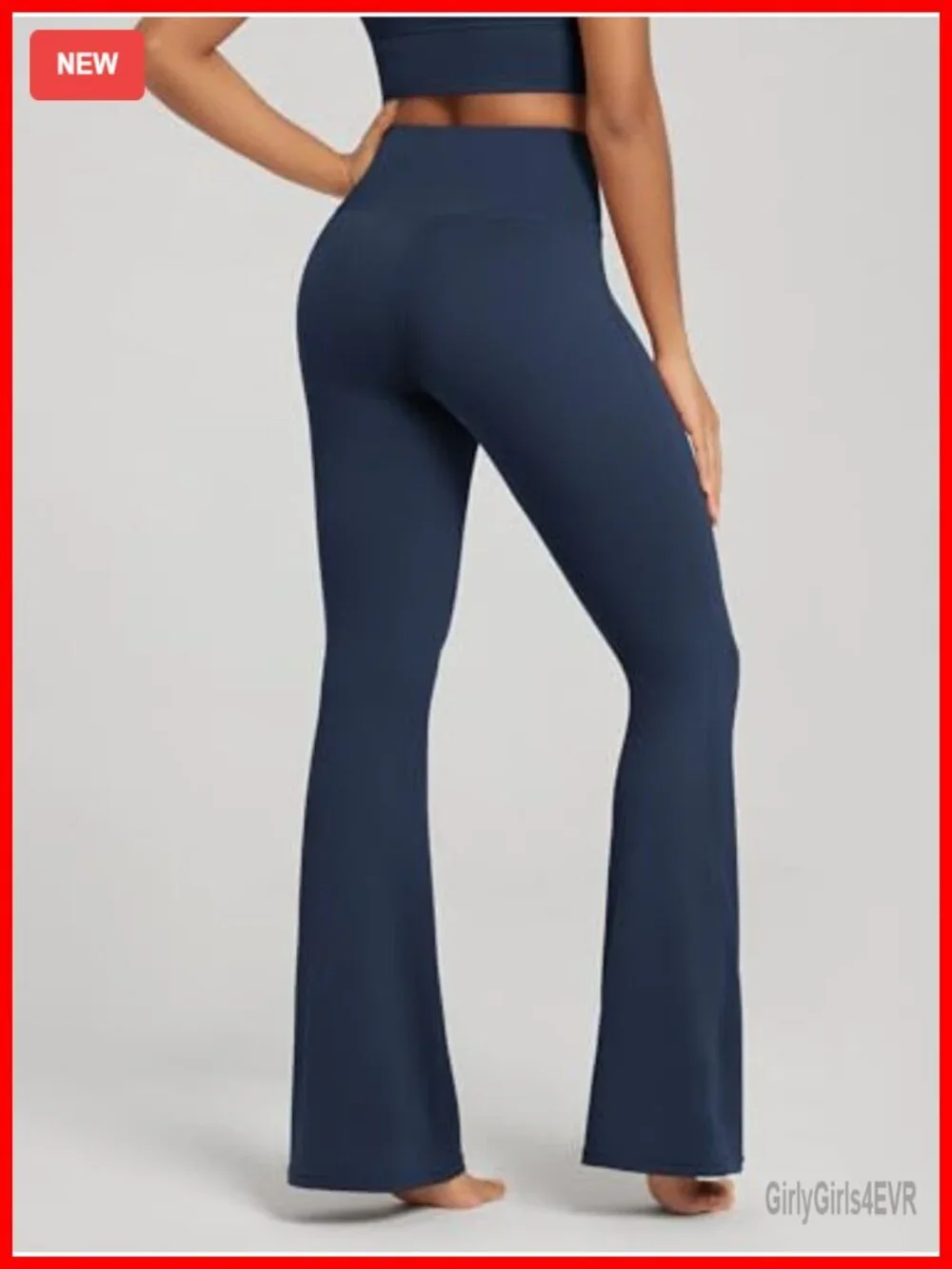 Buttery Soft V High Waist Crossover Flare Leggings with Back Pocket Yoga Pants